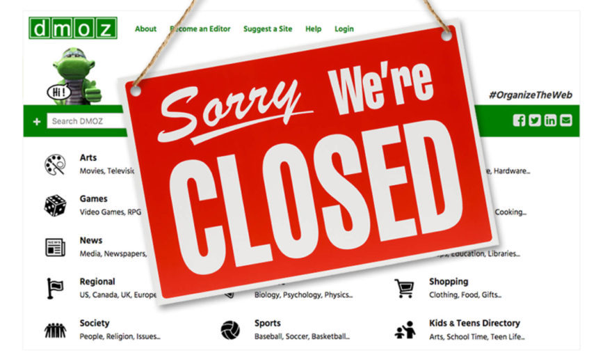 DMOZ has officially closed | Open Directory Website is closing
